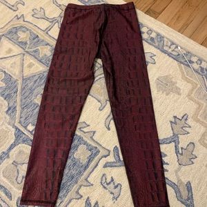 Zara Terez leggings in red snake skin pattern